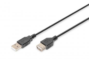 Digitus AK-300200-018-S USB kábel 1,8 M USB 2.0 USB A Fekete 