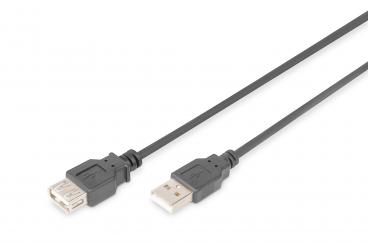 Digitus AK-300202-050-S USB kábel 5 M USB 2.0 USB A Fekete 