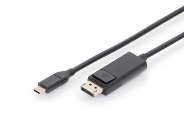 Digitus AK-300333-020-S video átalakító kábel 2 M USB C-típus DisplayPort Fekete 