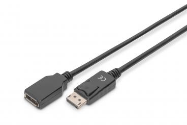 Digitus 2m DisplayPort M/F Fekete 