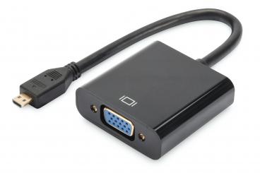 Digitus DA-70460 video átalakító kábel HDMI D-típus (Micro) VGA (D-Sub) Fekete 