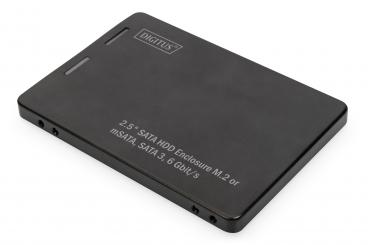 Digitus DA-71118 tárolóegység burkolat Külső SSD ház Fekete 2.5" 