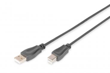 Digitus 3m USB A/B, M/M USB kábel USB 2.0 Fekete 