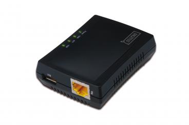 Digitus DN-13020 nyomtatószerver Ethernet LAN Fekete 