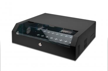 Digitus DN-19 04U-PB-B állvány 3U Falra szerelhető állvány Fekete 