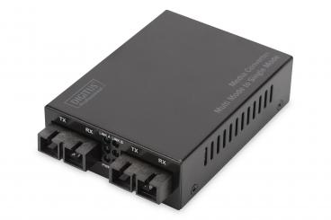 Digitus DN-82024 hálózati média konverter 100 Mbit/s 1310 nm Multi-mode, Single-mode Fekete 