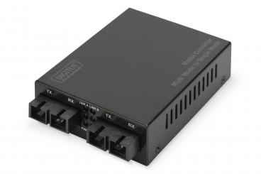 Digitus DN-82124 hálózati média konverter 1000 Mbit/s 1310 nm Single-mode, Multi-mode Fekete 