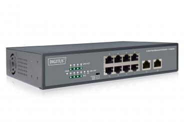Digitus DN-95323-1 hálózati kapcsoló Beállítást nem igénylő (unmanaged) Fast Ethernet (10/100) Ethernet-áramellátás (PoE) támogatása Szürke 