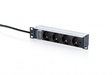 Digitus 1U Aluminum PDU, 254 mm (10") rack mount, 